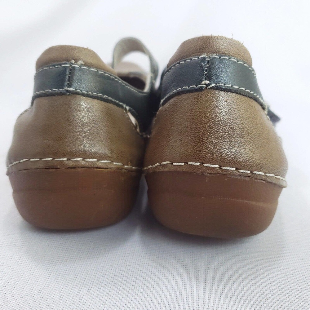 Spring Step  Kingston Tan Teal Leather Mary Jane Comfort Shoes - Picture 5 of 11